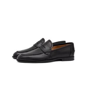 1050$ Gucci Men's GG Interlocking Black Leather Penny Loafers 8 US / 41